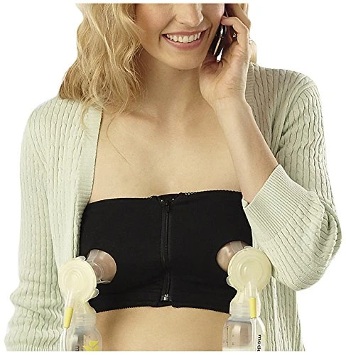 Medela Easy Expression Bustier Hand Free Pumping Top Black Size Medium