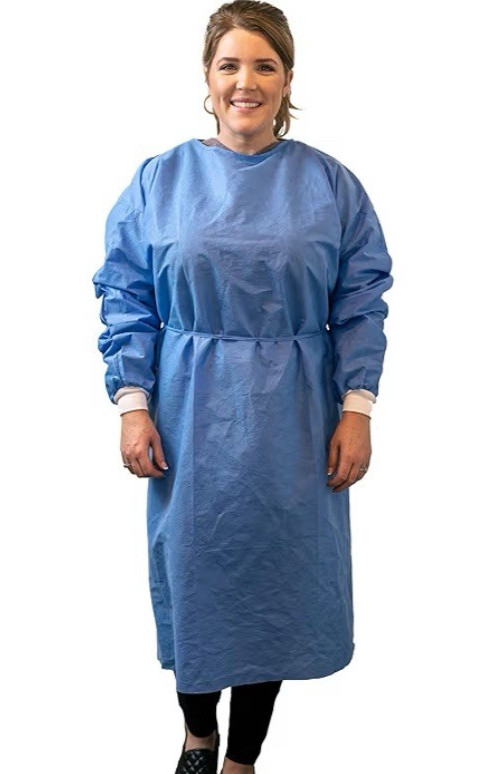 Disposable PPE Isolation Medical Gowns 100-Pack – Level 2, Full Back Coverage