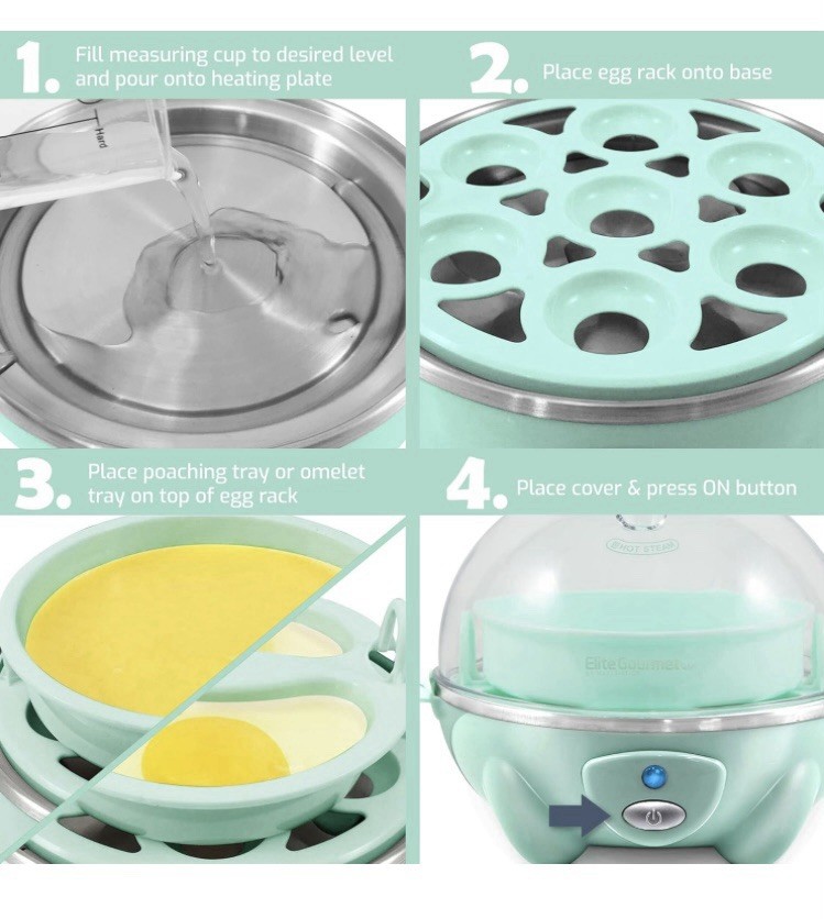 NWT-ELITE GOURMET-EASY EGG COOKER