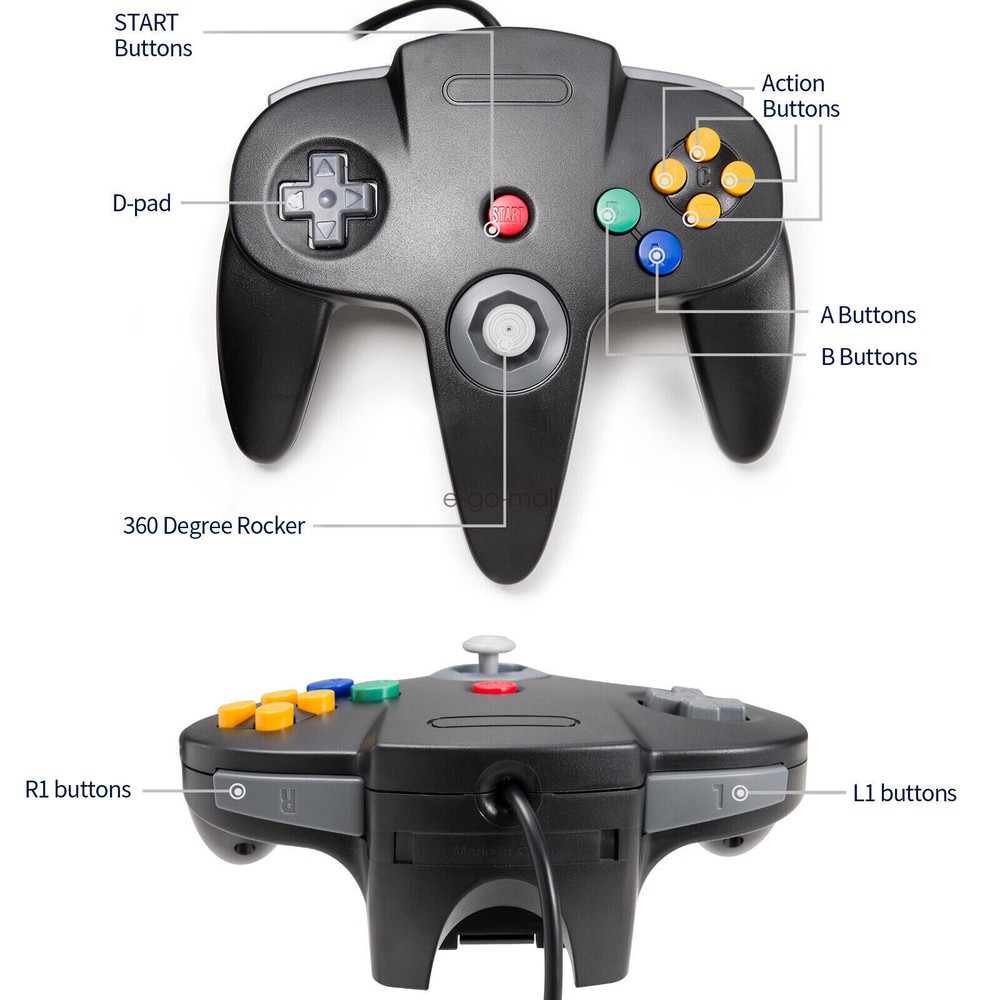 N64 Controller Video Game Gamepad Joystick Joypad Wired For Nintendo 64 Console