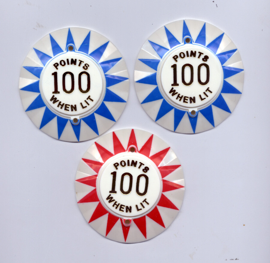 Bally SEA RAY Pinball Machine POP BUMPER CAP SET