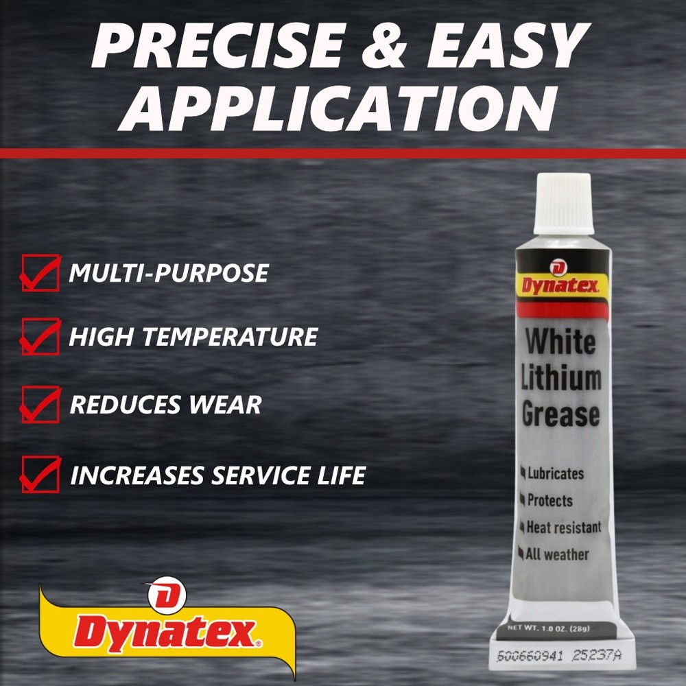 Dynatex White Lithium Grease 1 oz Tube Multi-Purpose (4-Pack)