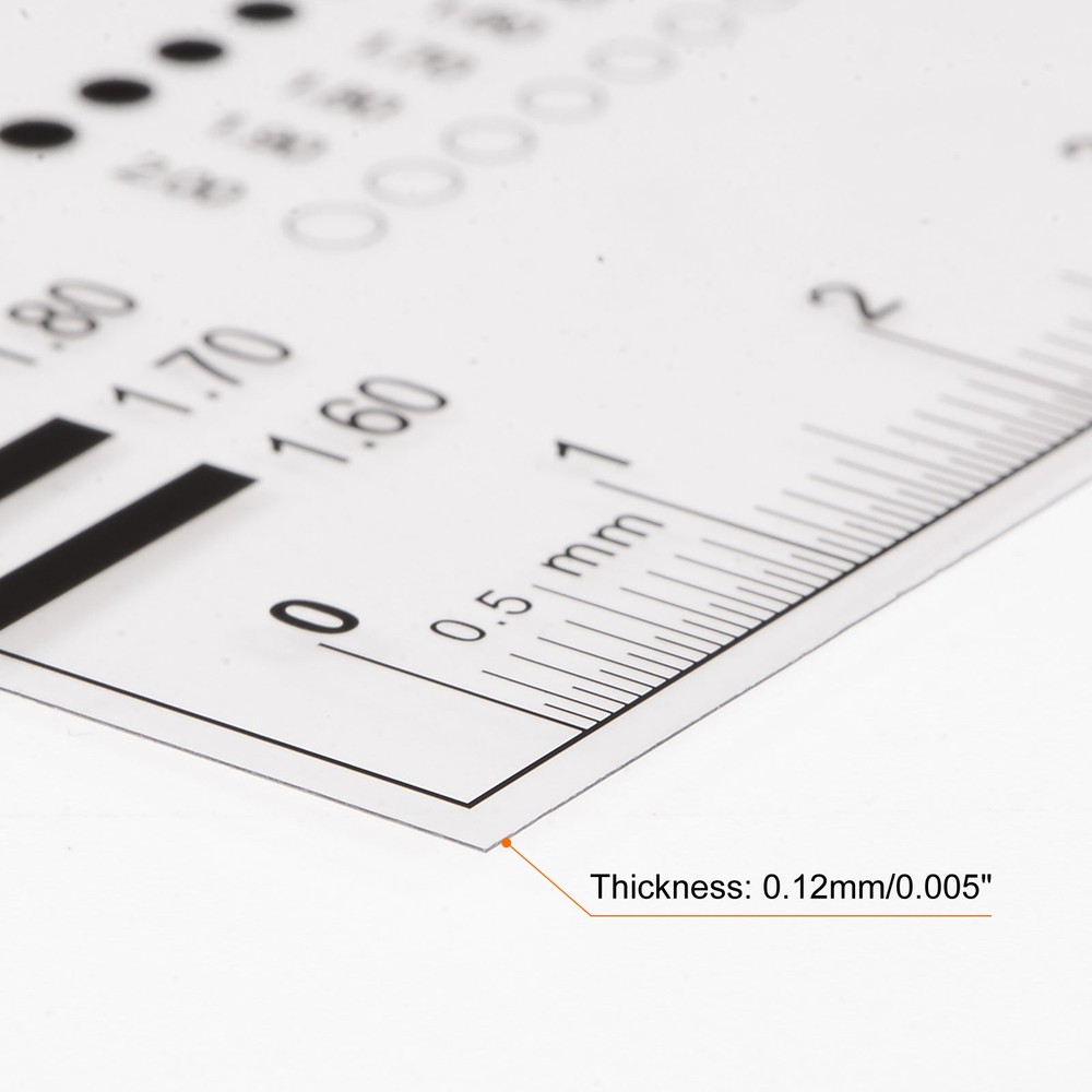 5pcs Transparency SEC Size Estimation Chart 8cm Diameter Line