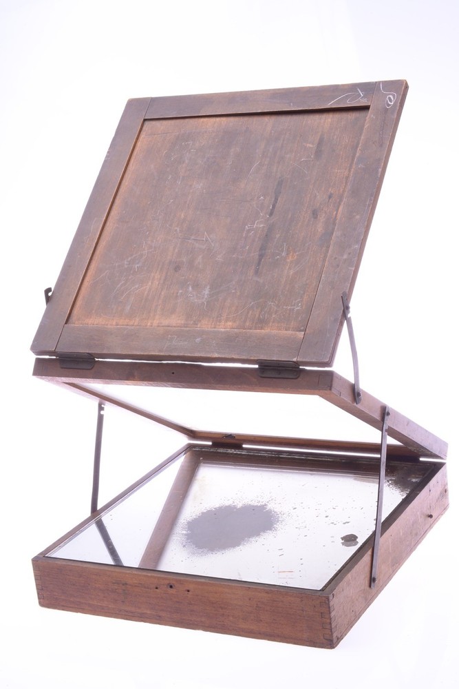 ✅ ANTIQUE RETOUCH, RETOUCHING DEVICE LARGE 28X28CM FORMAT MIRROR & FOCUS SCREEN