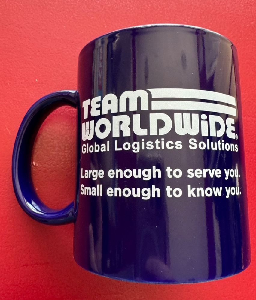 Team Worldwide Global Logistics Solutions 12oz ceramic coffee cup mug