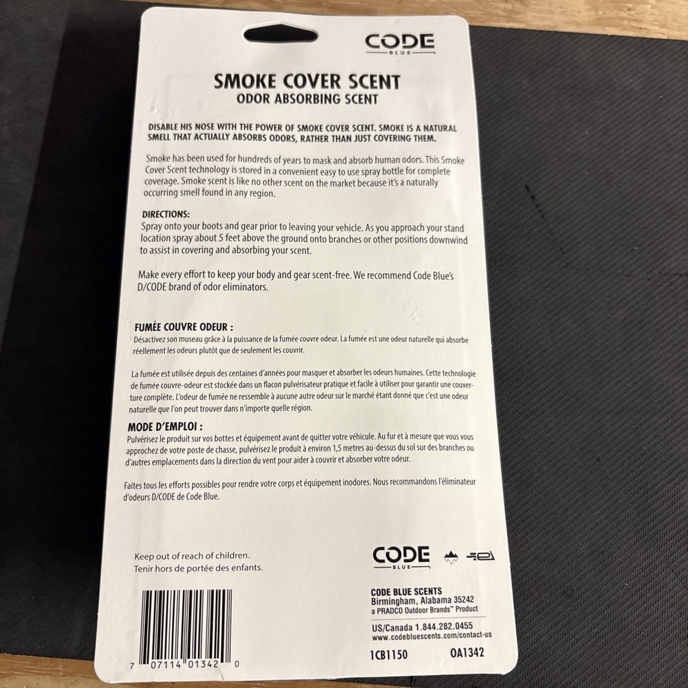 Code Blue Smoke Cover Scent (8oz) Smoke Cover Scent.