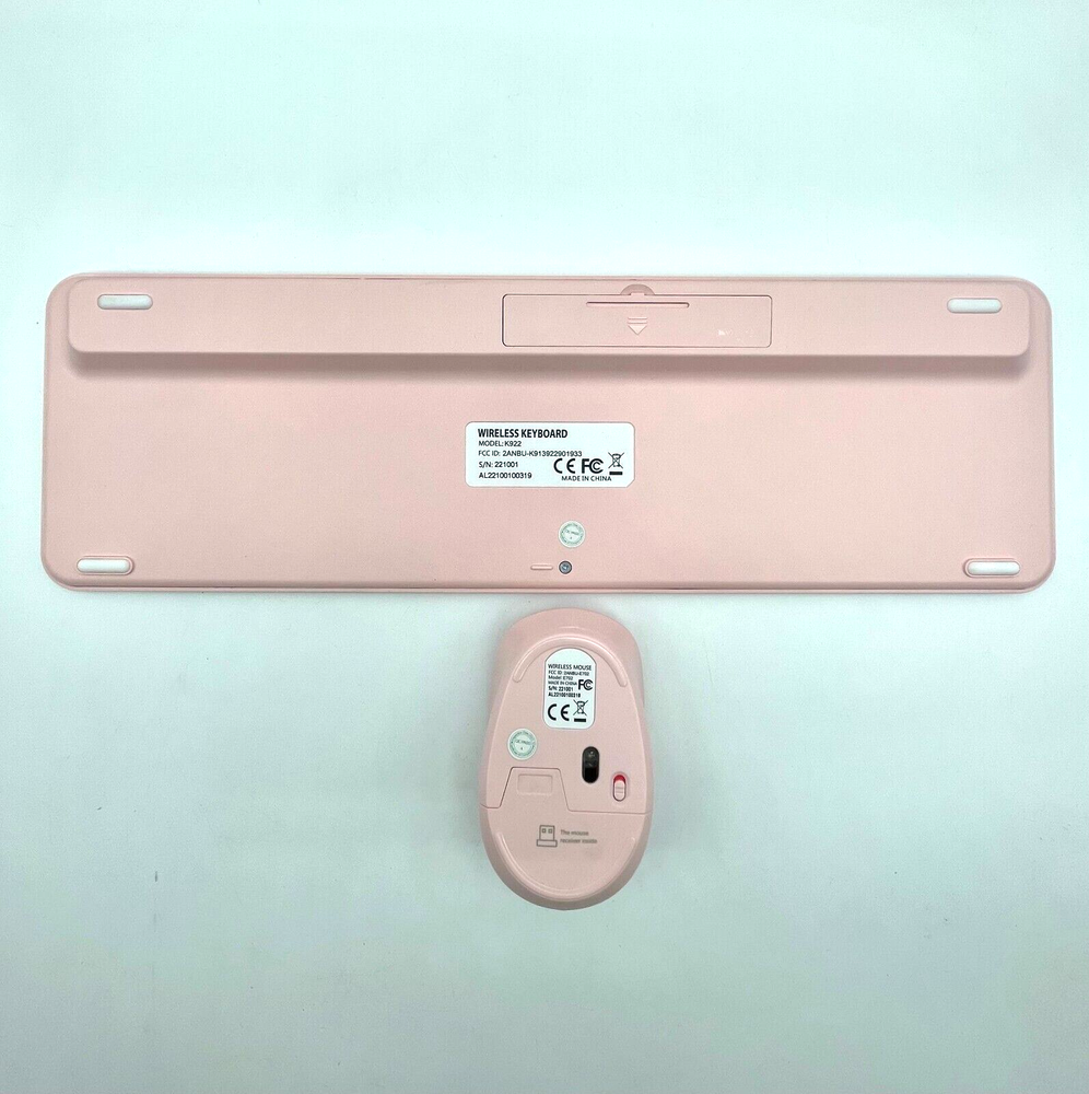 NEW Retro Round Keycap Keyboard & Mouse Combo, Wireless, Mechanical, LIGHT PINK