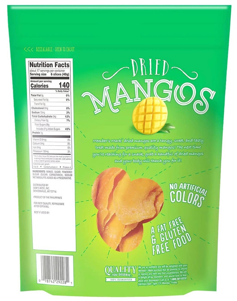 Member's Mark Dried Mangos (24 Ounce) (2 Pack)
