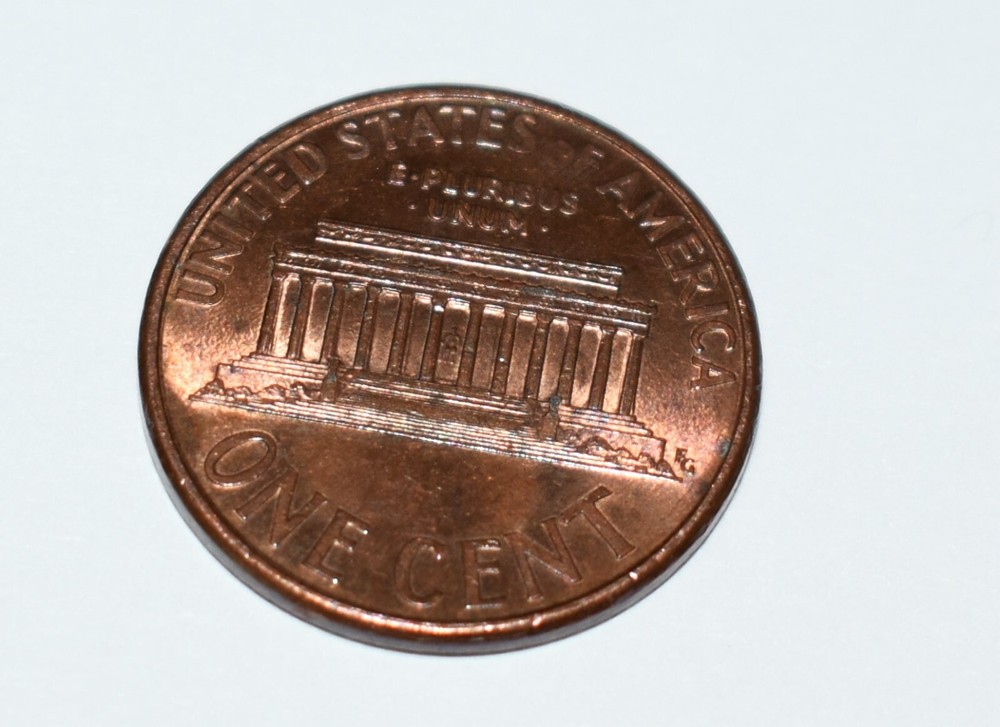 1993 Lincoln Penny No Mint Mark Strike Through AM Error Multi Errored