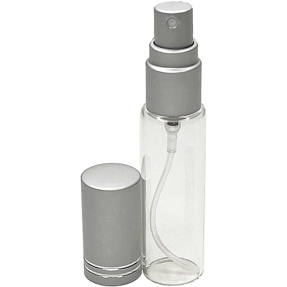 10ml 0.34oz Empty Perfume Glass Bottles Matte Silver Spray Decants Atomizers