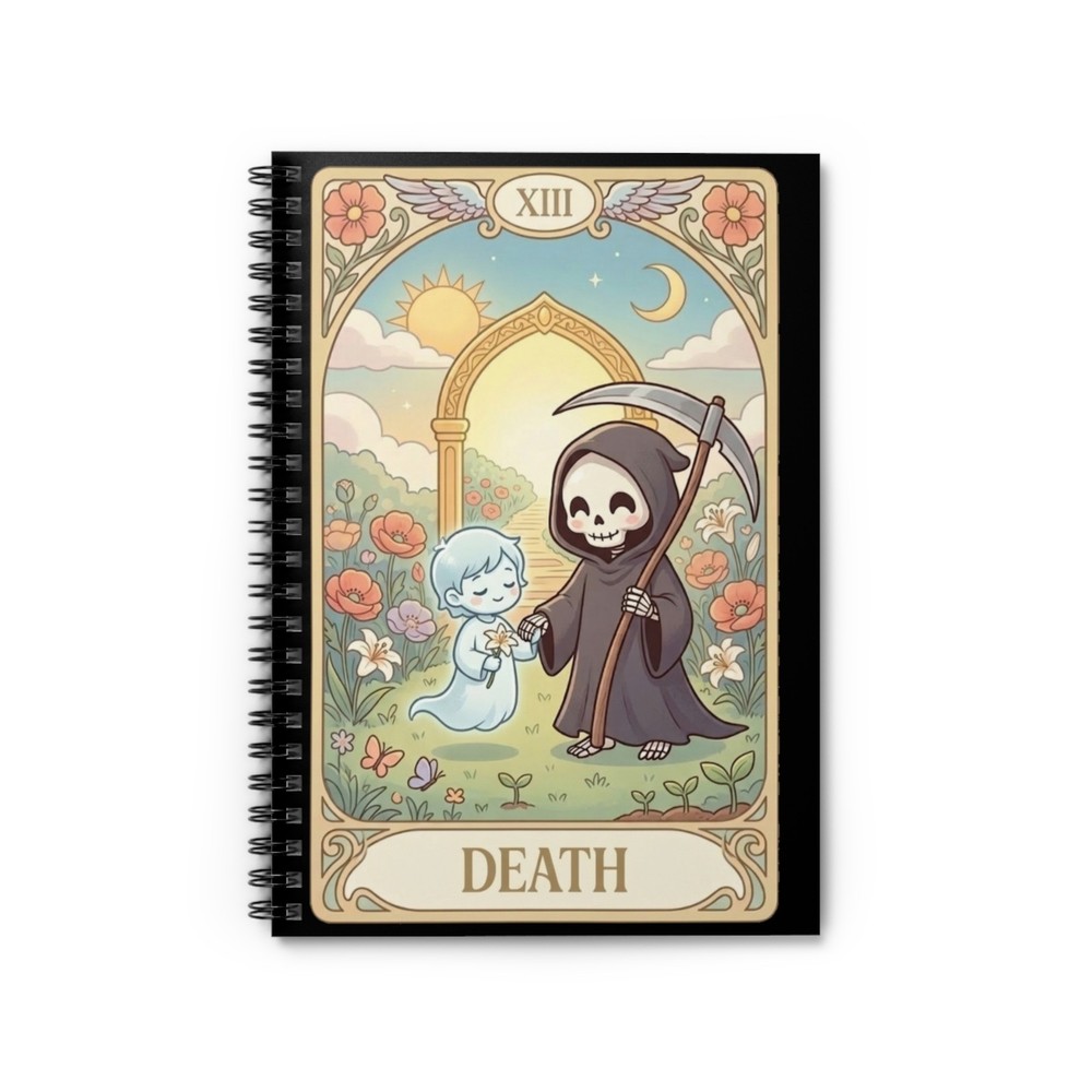 Death Tarot Card Journal Notebook | Ruled Lined Journal