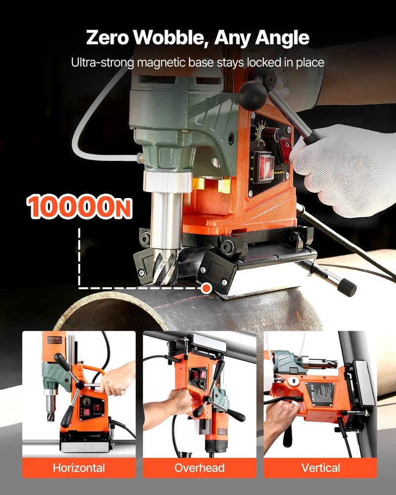 Versatile Magnetic Drill 1400W 2in Function 0-750RPM Reliable Grip