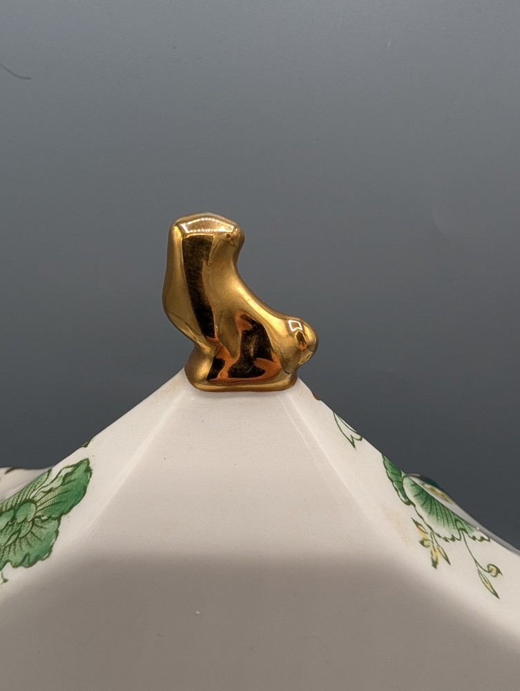 Masons Ironstone Chartreuse Mantel Clock Untested Quartz Battery Operated