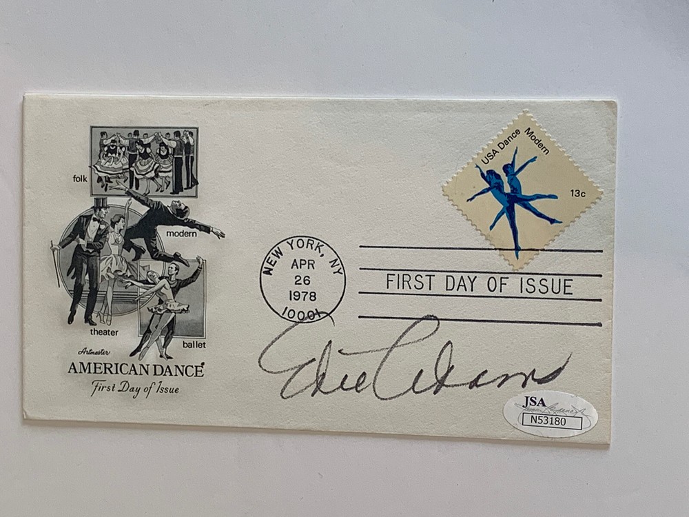 Edie Adams Signed First Day Issue 1978 Autographed  JSA COA