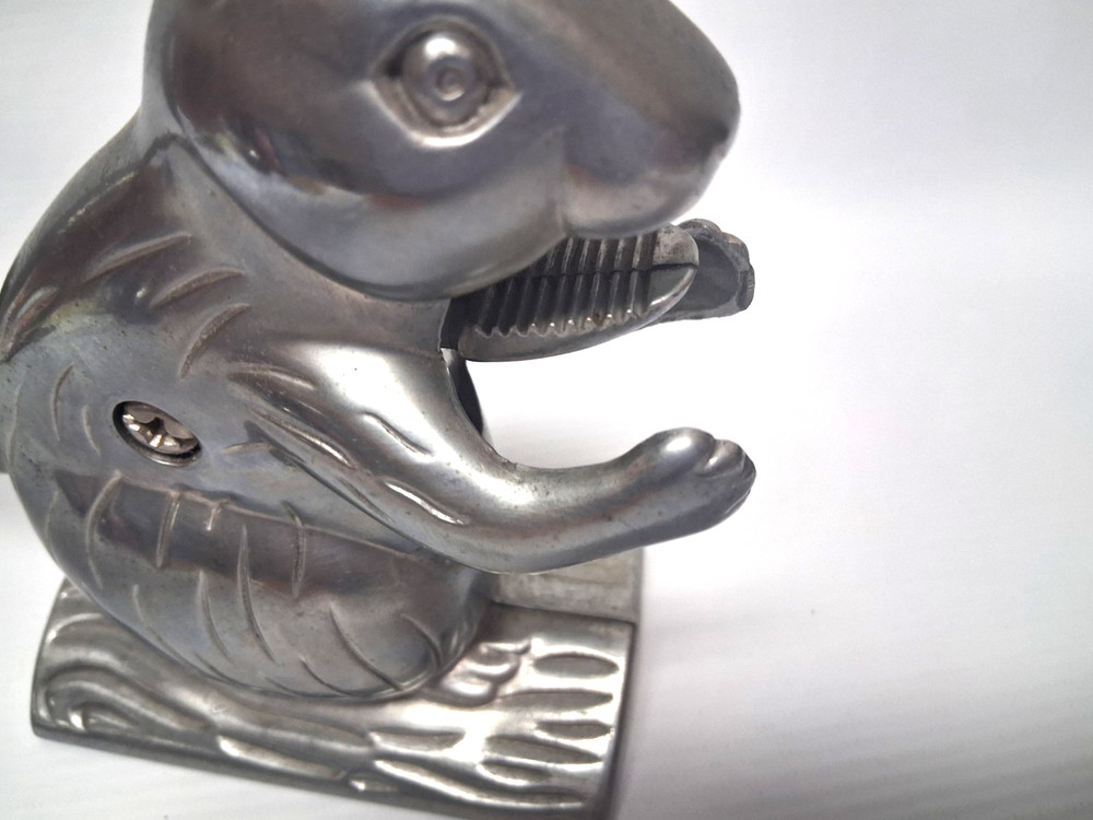 Squirrel Nutcracker Nut Cracker Mechanical Cast Aluminum Vintage