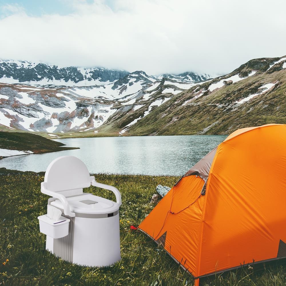 New 5-Gallon Toilet Portable PP Travel Toilet for Camping Toilet With Tissue Box