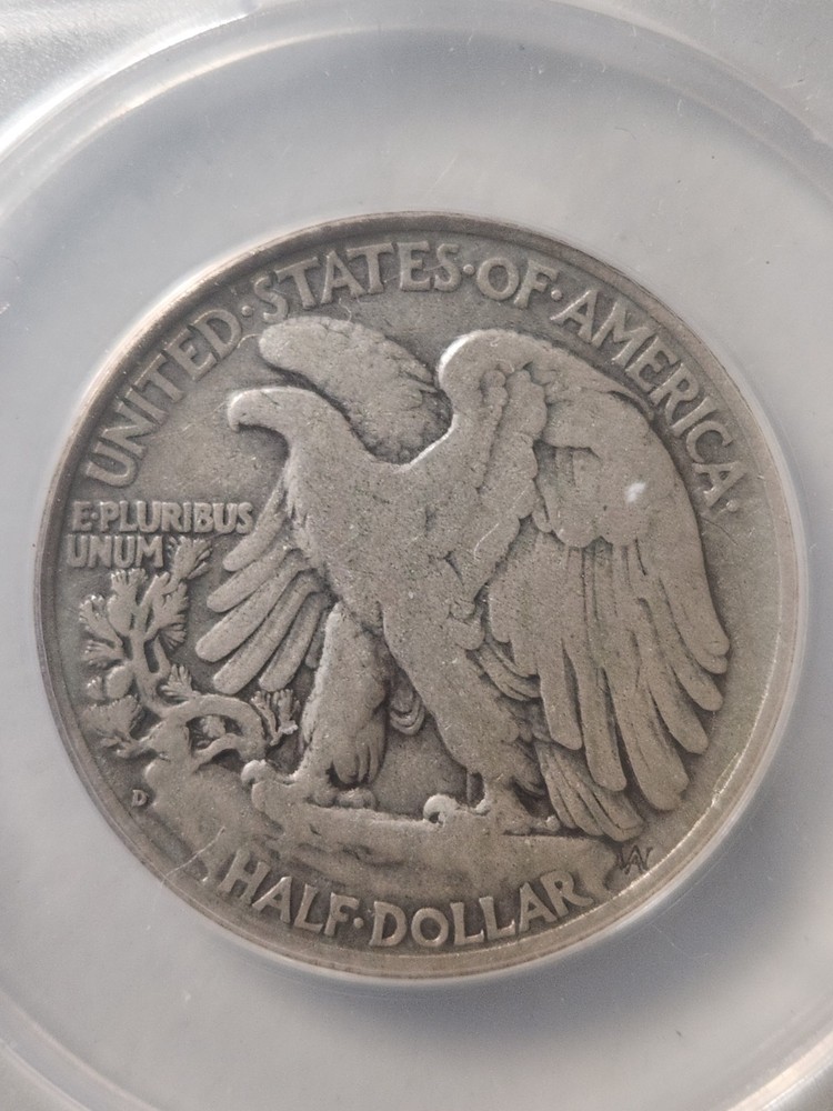1938-D Walking Half dollar ANACS F-12