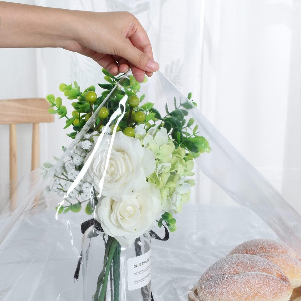 Square Table Cover 54x54, Clear Plastic Protector, Waterproof Vinyl, Durable