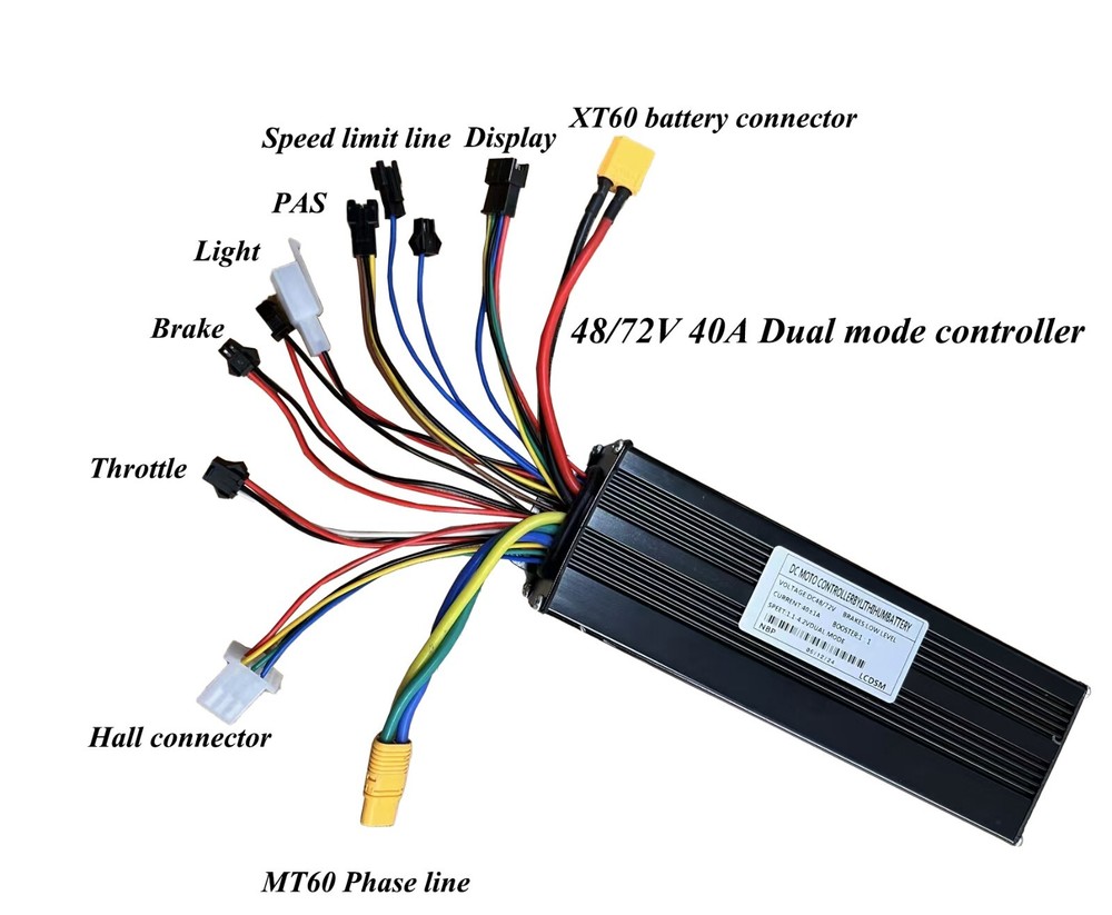 Dual mode 48/72V 30A/35/40/45A controller for 1000w-2000w ebike