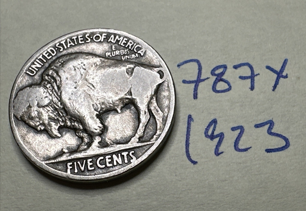 1923 Buffalo Nickel 5C 787X