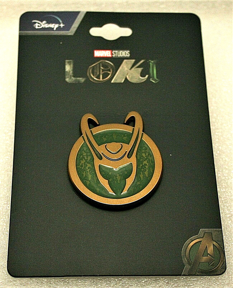 Disney Studios Loki Helmet Logo Marvel Comics Hat Lapel Pin New NOS MIP