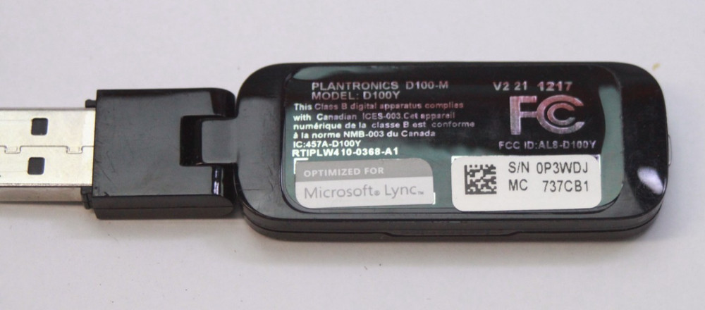Plantronics USB Adapter D100Y D100-M DECT USB Adapter Replace D100