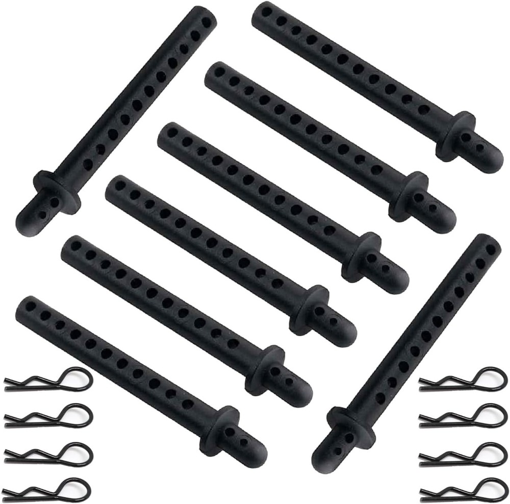 8-Pack 68mm RC Car Body Shell Post Plastic Holder Mounts with Clips...