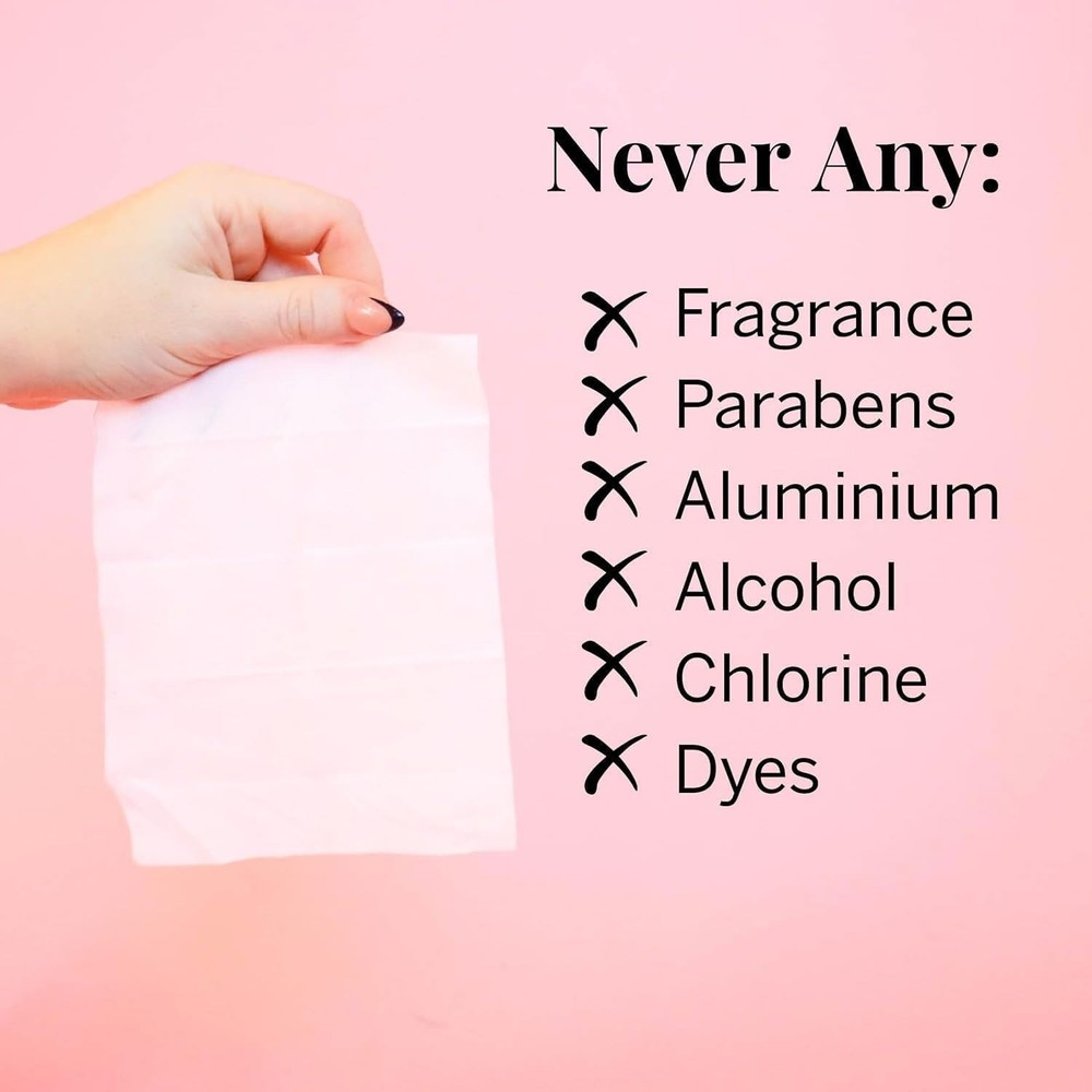 Pixie Feminine Wipes - Flushable, Biodegradable, pH Balanced & Unscented - In...