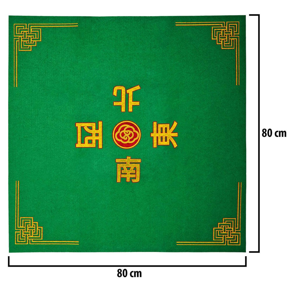 Mahjong & Pai Gow Poker Reversible Double-Sided Felt Playing Mat 30x30"