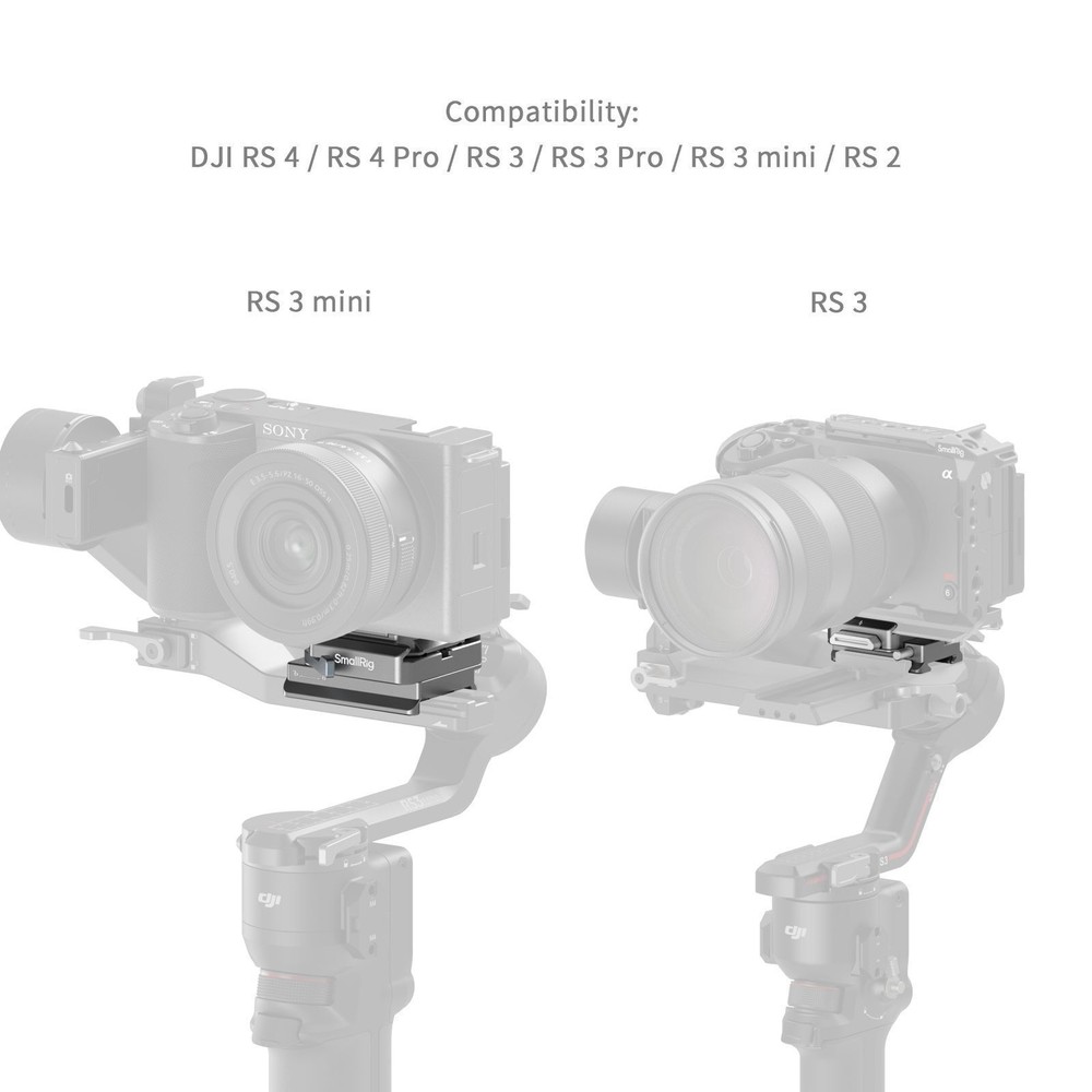 SmallRig Quick Release Mount Plate Kit for DJI RS 4 Stabilizers