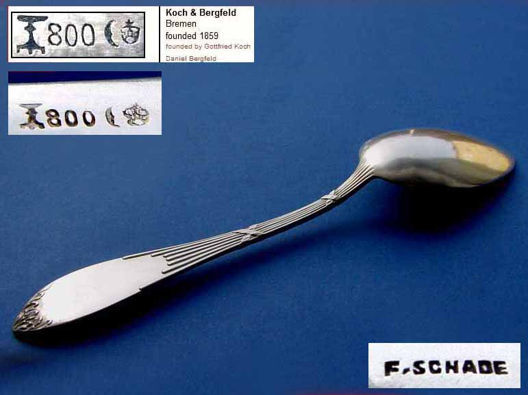 Empire Set, Spoon + Fork + Teaspoon, KOCH & BERGFELD, 800 Silver B632