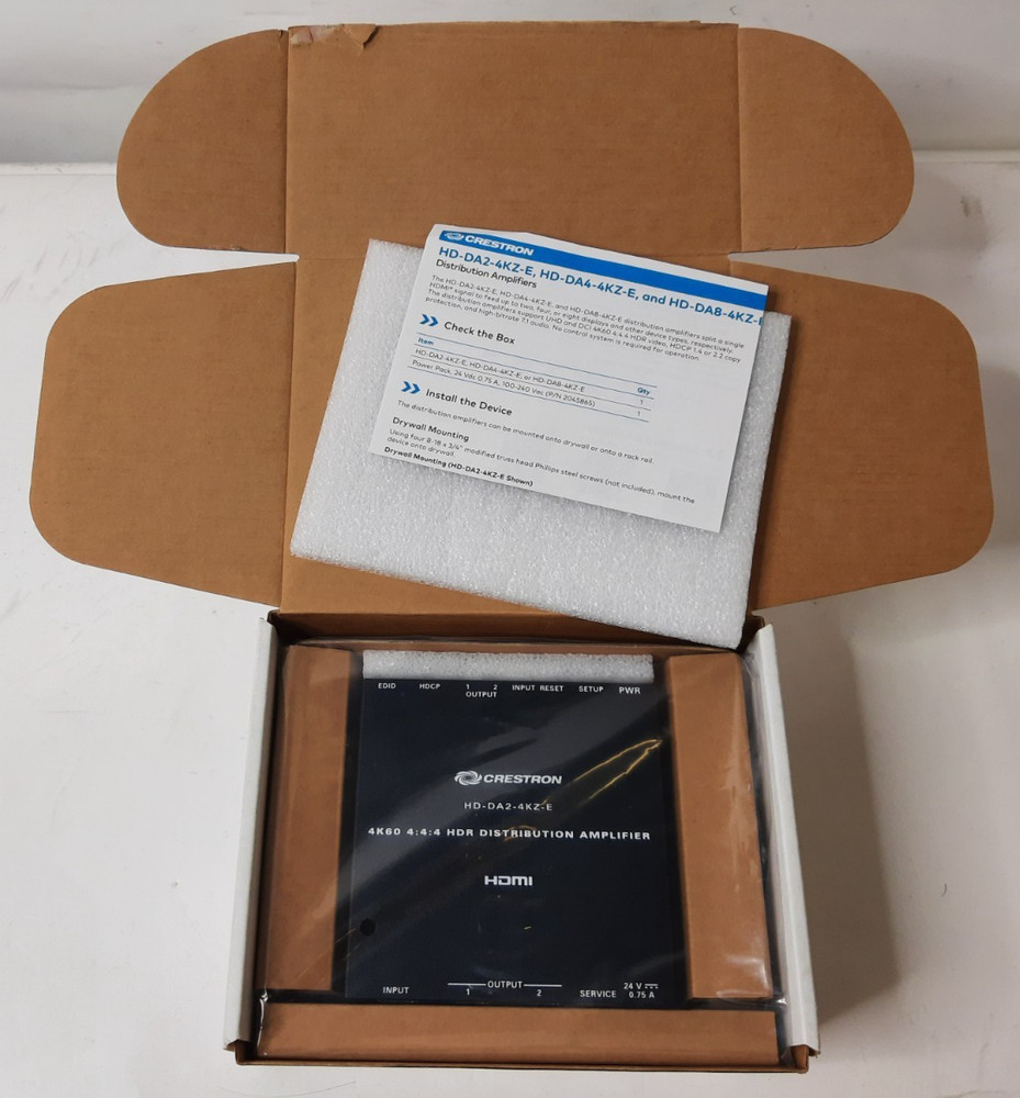 Crestron HD-DA2-4KZ-E Distribution Amplifier - New Open Box