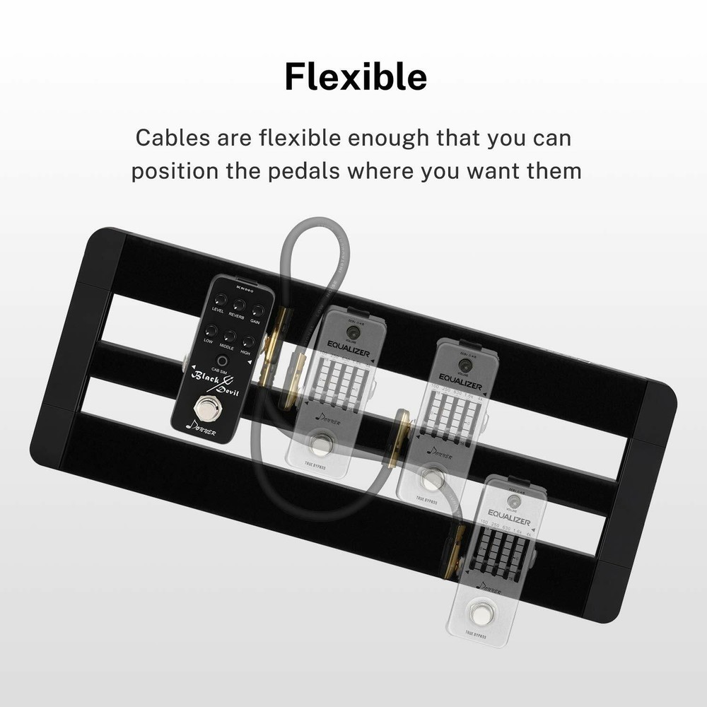 Donner 6PCS Guitar Patch Cables Right Angle, 6 Inch 1/4 Instrument Cables