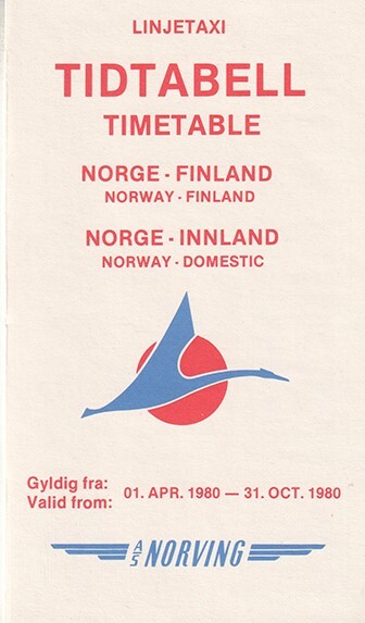 Norving timetable 1980/04/01 (Norway)