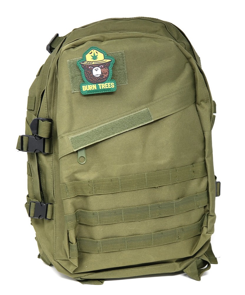 Burn Trees Marijuana Tactical Patch | PVC Rubber | Hook and Loop Bear Patch