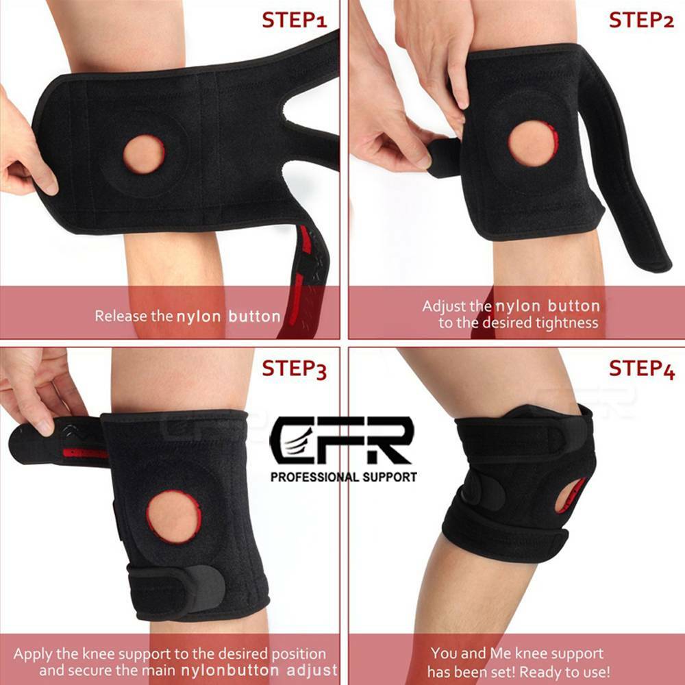Knee Brace Compression Sleeve Support Sport Joint Arthritis Patella Stabilizer