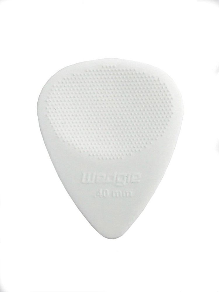 Wedgie Nylon XT Guitar Picks | Textured | .40mm | White | 36 pcs