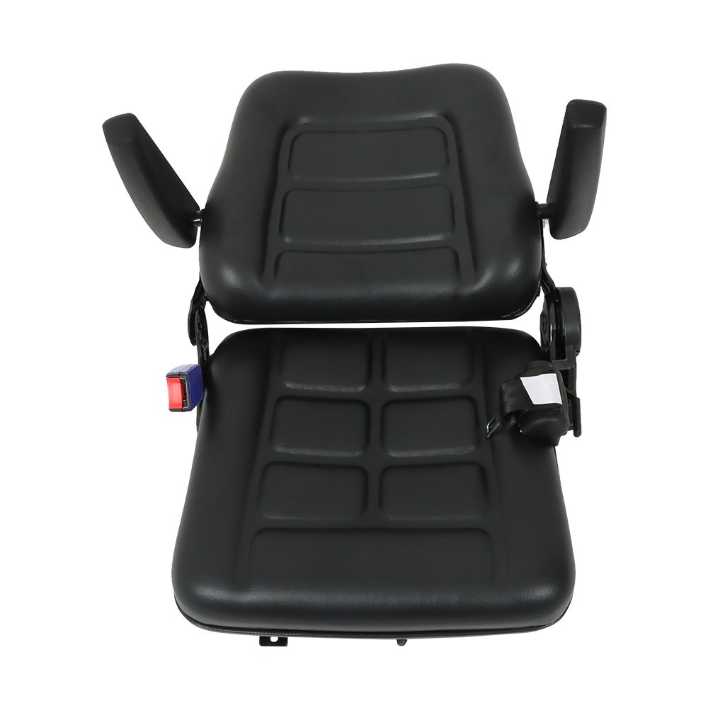 Adjustable Backrest Tractor Seat w/Armrest Universal Forklift Seat