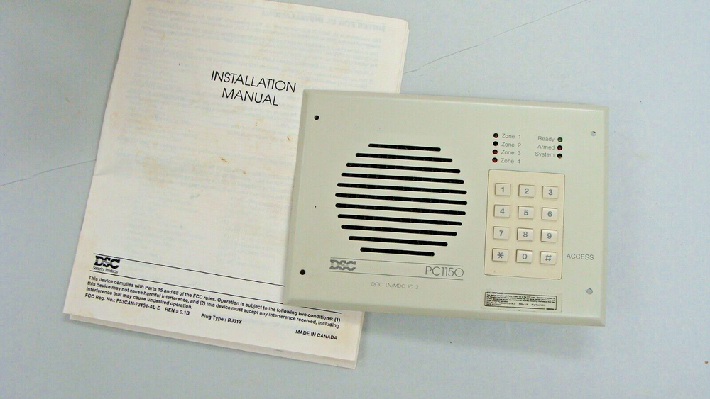 DSC PC1150 Keypad Alarm Control Panel-In-Wall New NOS