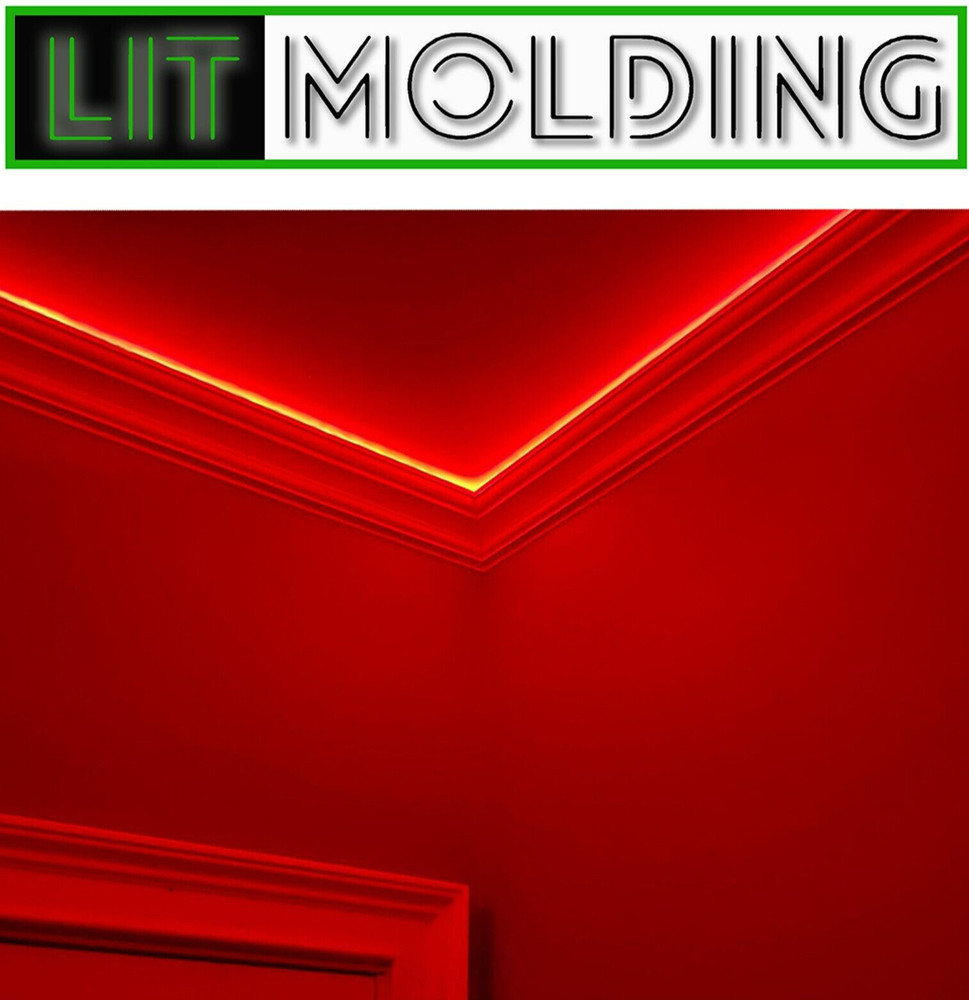 LED back-lit Crown Molding,100' kit Peel & Stick - No Tools required night light