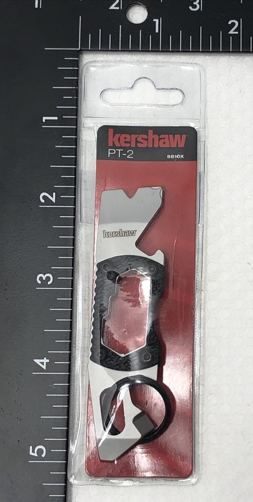Kershaw PT-2 Compact Keychain Pry Tool 8810X Features Bottle Opener Screwdriver