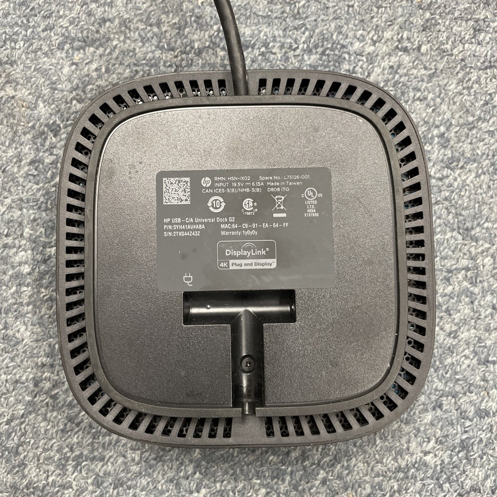 HP G2 USB-C/A Universal Dock - Black