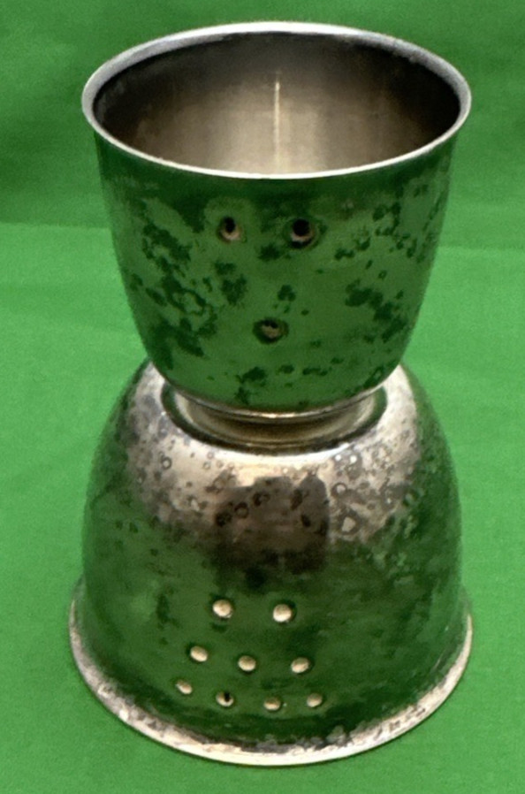 4" Napier Silverplated DOUBLE-SIDED "DOT" JIGGER Measures 1 to 4 Ounces
