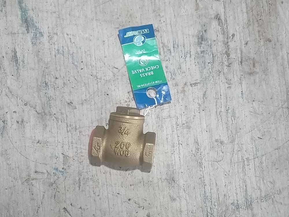 EVERFLOW 210T034-NL BRASS CHECK VALVE (O7B)