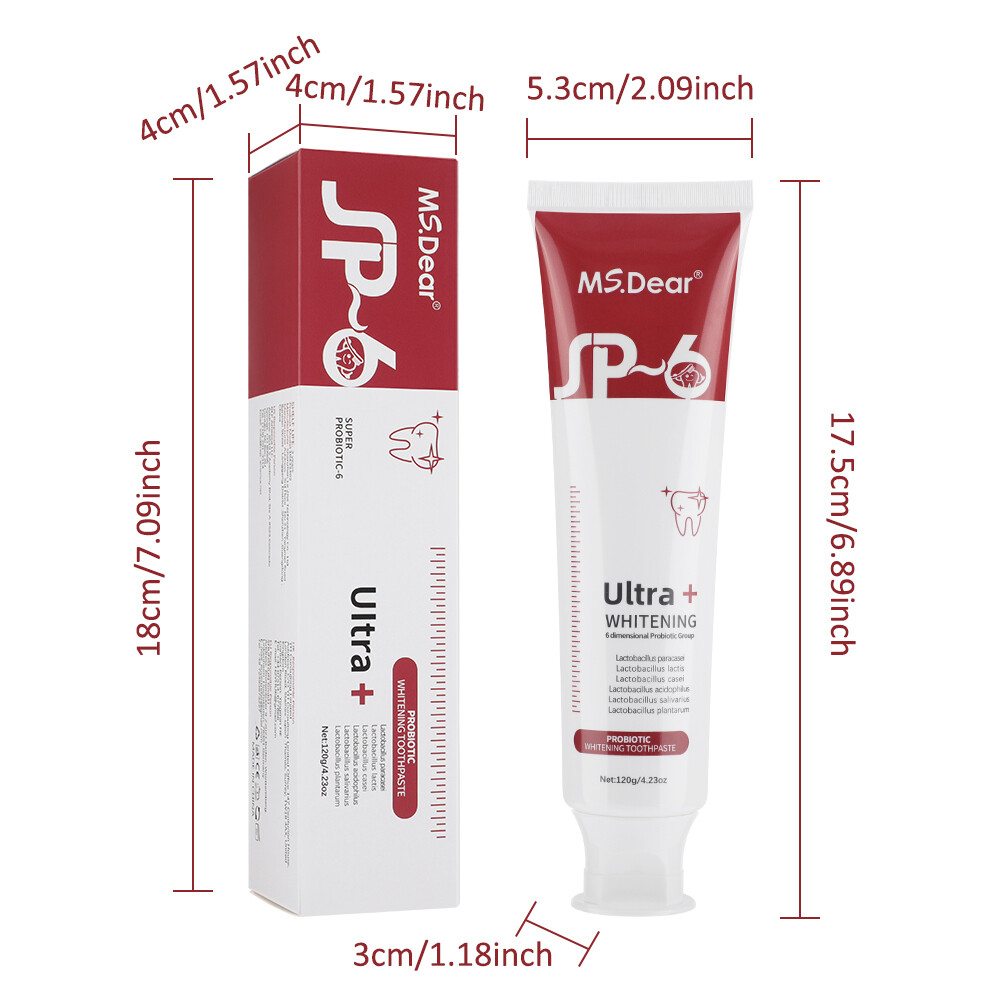 3X Sp 6 Probiotic Toothpaste Sp-6 Ultra Whitening Bad Breath Removing Toothpaste