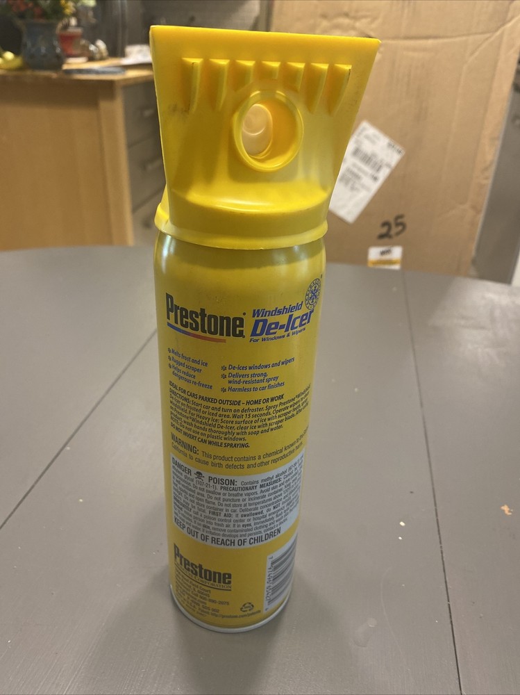 (12) Prestone Windshield De-Icers For Wipers And Windows With Ice Scraper 17 oz.