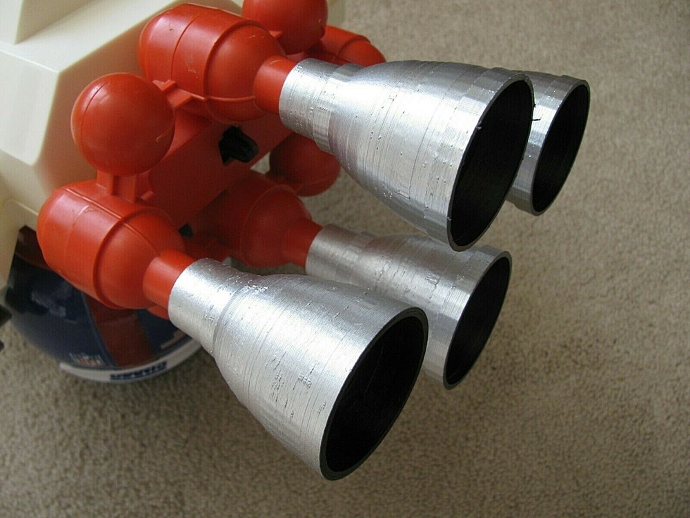 CUSTOM MADE & PAINTED (4) REAR ENGINE ROCKET BELLS SPACE 1999 Mattel Eagle 1