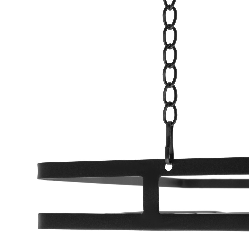 Modern Hanging Pot Holder Pan Hanger Kitchen Ceiling Rack with 12 Hooks Black