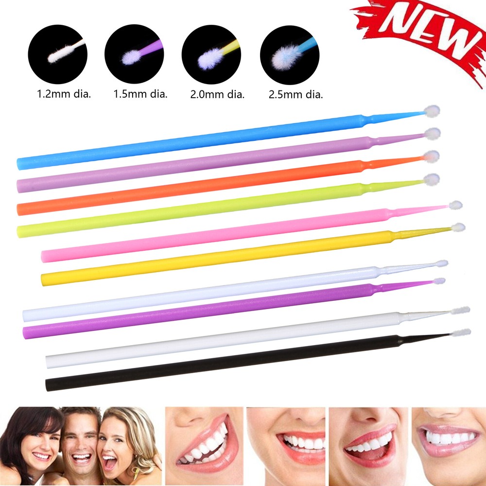 500pcs Microbrush Micro Brush Applicator Tips (Regular, Fine, Super Fine) Dental
