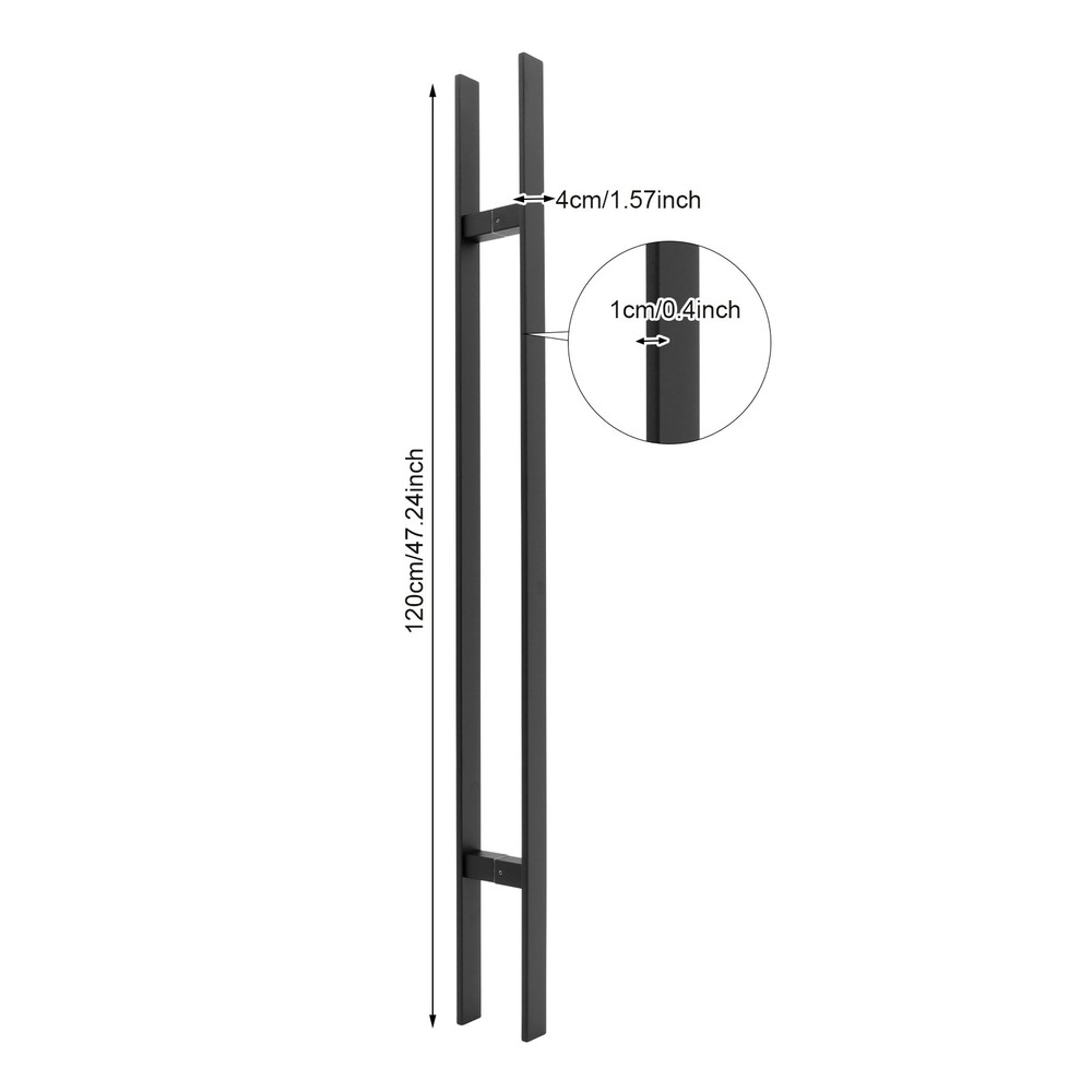 H-shaped Door Handle Double Sided Push Pull Door Handle Stainless Steel Handles